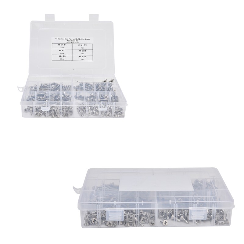 240Pcs Screws Boxed Stainless Steel Material Wear Resistant Corrosion Resistant