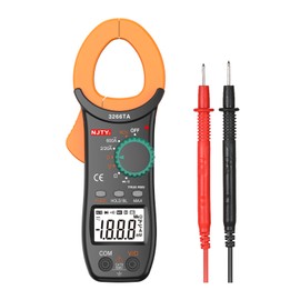NJTY Digital Clamp Meter 2000 Counts Auto Range Multimeter with NCV Test AC/DC Voltage Portable Handheld Multimeter LCD Diaplay Measuring AC Current Resistance Continuity Diode