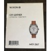 Nixon C39 Watch, Gunmetal W- Leather Strap 38mm, Water Resistant,