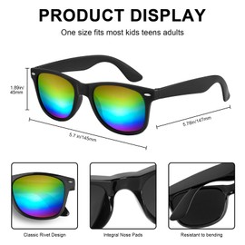 Morcheiong 10 Pack Neon Party Sunglasses Unisex Retro Style Party Favors Birthday Beach Pool Party Supplies, 10 Colors