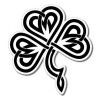 AK Wall Art Shamrock Celtic Vinyl Sticker - SELECT SIZE - (A) X-Small: 2"