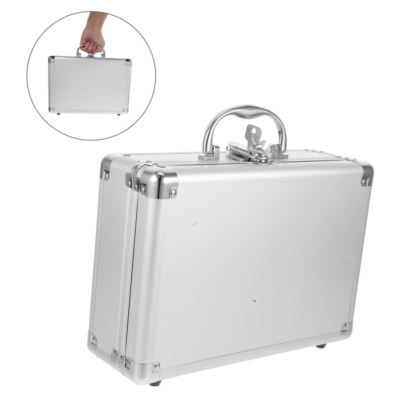 OSALADI Aluminum Alloy Briefcase for Makeup Tools Storage Strong Hard