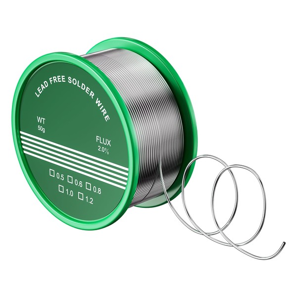 Magrimaxio Solder with flux, lead-free soldering wire with rosin core,