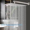 HarJue Shower Head with Extension Arm, High Pressure Square with