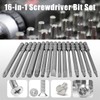 Evponk 16 Pcs Long Screwdriver Drill Bit Set 1/4" Hex
