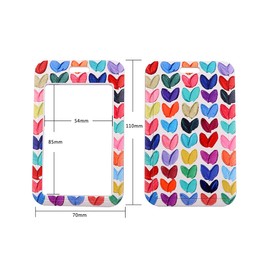 Jagowa 1 Piece Lanyard with ID Badge Card Holder Lanyard Card Set (Colorful Heart)
