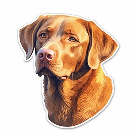 Yoonek Graphics Chesapeake Bay Retriever Chesapeake Bay Retriever Dog Vinyl Decal Sticker for Car, Laptop, Tumbler, More. #0010735-6