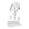 Interphone CellularLine SMMOTOWIRELESS - Universal Motorcycle Holder for Smartphone -