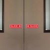 Letrero clásico para puerta deslizante, color plateado, mediano (paquete de