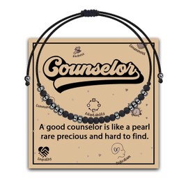MAOFAED Counselors Morse Code Bracelet, Counselor Than You Gift, Counselor Is Like A peal Rare Precious And Hard To Find