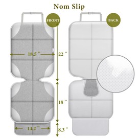 Meolsaek Car Seat Protector, 600d Fabric Waterproof Car Seat Cover with Non-Slip Backing, Under Baby Car Seat from Pressure Marks