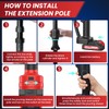 Electric Pruning Shears with Pole, 2-in-1 Cordless Pruning Shears 1.6"