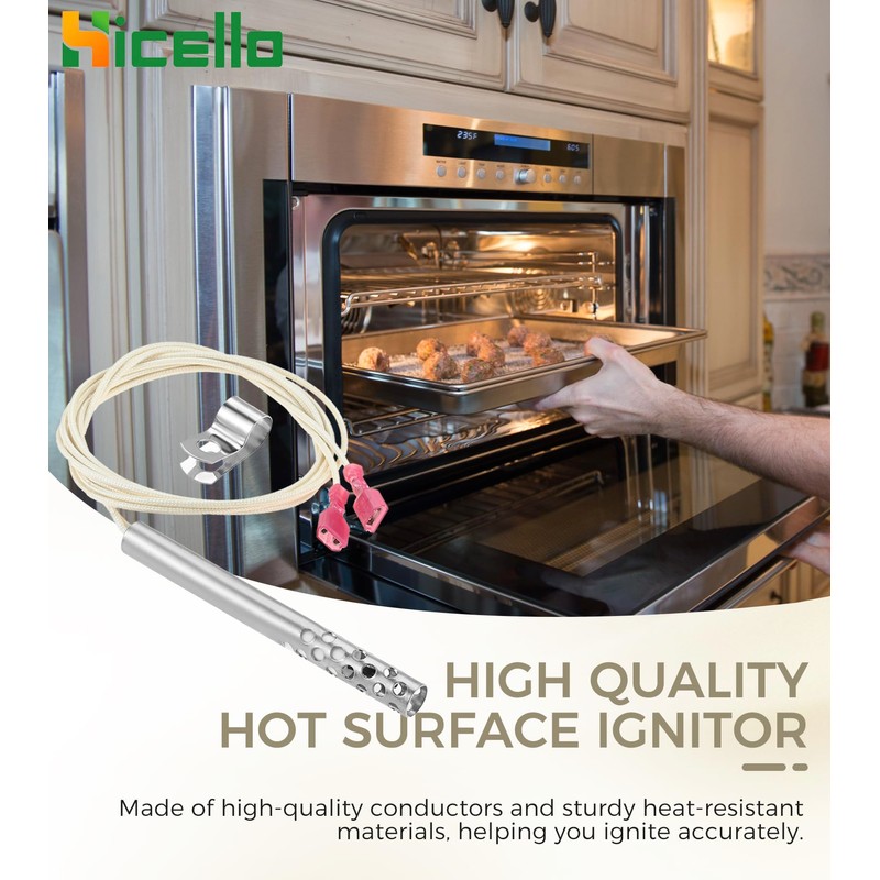 Hicello 1183200 Ignitor Hot Surface, Commercial Oven Igniter