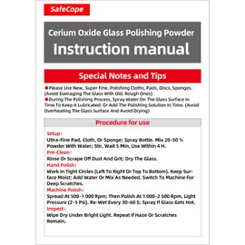 1 Lb (453 G) 99% Cerium Oxide Glass Polishing Powder (9-15 Um) Can Remove All Glass Scratches, Refurbish and Repair Car Headlights, Clean Windshield Wiper Marks, Glass Panels On Household Appliances.