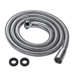 D&DHardware Shower Hose, 1.5 m Stainless Steel Upgrade, Flexible Shower Hose with Seals for Hand Shower, Brass Interface