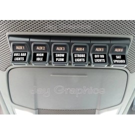 Unbranded/Generic AUX Upfitter Switch Decals / Stickers / Fits: F150 F250 F350 Super Duty Trucks