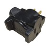 Hug-A-Plug Grounded Right Angle Adapter Plug - Black [15a 125v