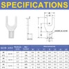 haisstronica Ring Terminals,330PCS Non-Insulated Wire Connectors Kit,Brazed Seam Fork Ring