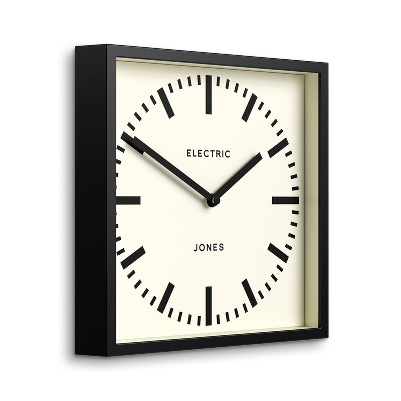 JONES CLOCKS® Box Railway wall Clock | Square Station Clock