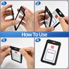 6Pcs ID Badge Holder, Hard Plastic ID Card Holder for