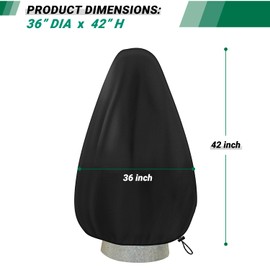 Fountain Cover,Snowproof Outdoor Garden Bird Bath Cover with Drawstring 420D Oxford Protective Waterproof Winter Fountain Covers 36 x 42Inch