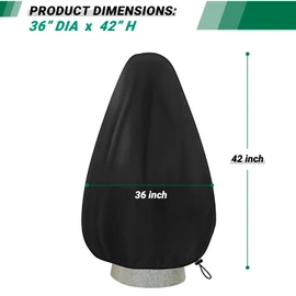 Fountain Cover,Snowproof Outdoor Garden Bird Bath Cover with Drawstring 420D Oxford Protective Waterproof Winter Fountain Covers 36 x 42Inch