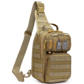 ATBP Tactical Sling Backpack Bag Pack for Men Military One Strap Shoulder Backpack Crossbody Bag With Holster 10 Liters