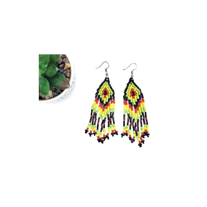 Rasta Drop Dangle Earrings (Rasta 001)