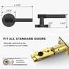 FILTA Black Door Handles Interior Passage Door Handle Knurled Keyless