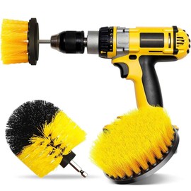 3 Pack Wheel Tire Rim Scrub Brush Wheel Cleaning Brush Car Detailing Drill Brush Kit