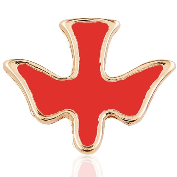 Needzo Holy Dove Red Enamel Lapel Pin, Confirmation Gifts and