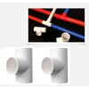 TOP-VIGOR 10pcs 25mm Slip Tee PVC Pipe Fitting, T-Shaped Coupling