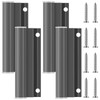 CroBlissful 4 Sets Hinge Leaf for Screen Doors Gray Upper