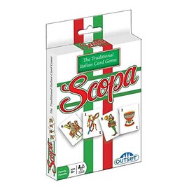 Outset Media Scopa - The Traditional Italian Card Game - 3 Games in 1 - Single Deck Travel Sized for 2 or More Players Ages 8 and up