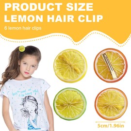 LQIOACU Hair Clips Yellow Hair Clips Girls Women Cute Fruit Hair Accessories for Carnival Party Pack of 6, bronze