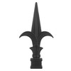 ZXNhome 10pcs Aluminium Trident Spear Fence Finials Fits 1"- Black