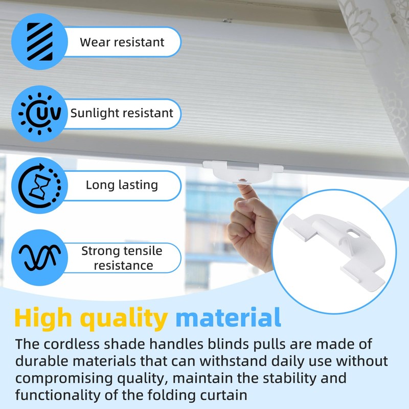 GRONGU 3/4" Lite Rise Handles Blinds Pulls Compatible with Hunter
