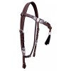 RSI Western Headstall Horse Hair Light Leather Rawhide Futurity Knot