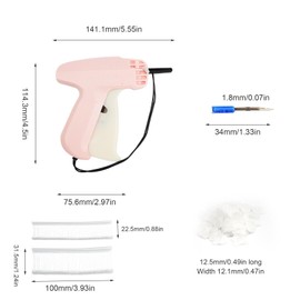 0XBIT Stitchy Gun Labelling Machines with 1100 Plastic Needles and 100 Luminous Bear Loops, Quilt Staple Gun for Clothes, Quilts, Brand Labels
