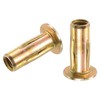 uxcell 5/16-18 Multi-Grip Rivet Nuts, 5pcs Pre-Bulbed Shank Flat Head