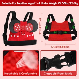 Riendas para Niños Pequeños, Riendas 4 en 1 para Caminar con Eslabón Antipérdida para la Muñeca, Arnés para Caminar con Riendas para Bebé, Arnés para Correa de Niño Pequeño