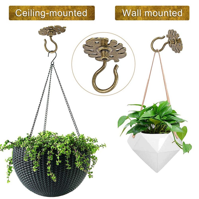 Dolibest Wall Mount Ceiling Hooks,Plant Hooks for Ceiling Metal Plant