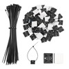 MECCANIXITY 100Set Cable Tie Zip Self Adhesive Mounts Set 8
