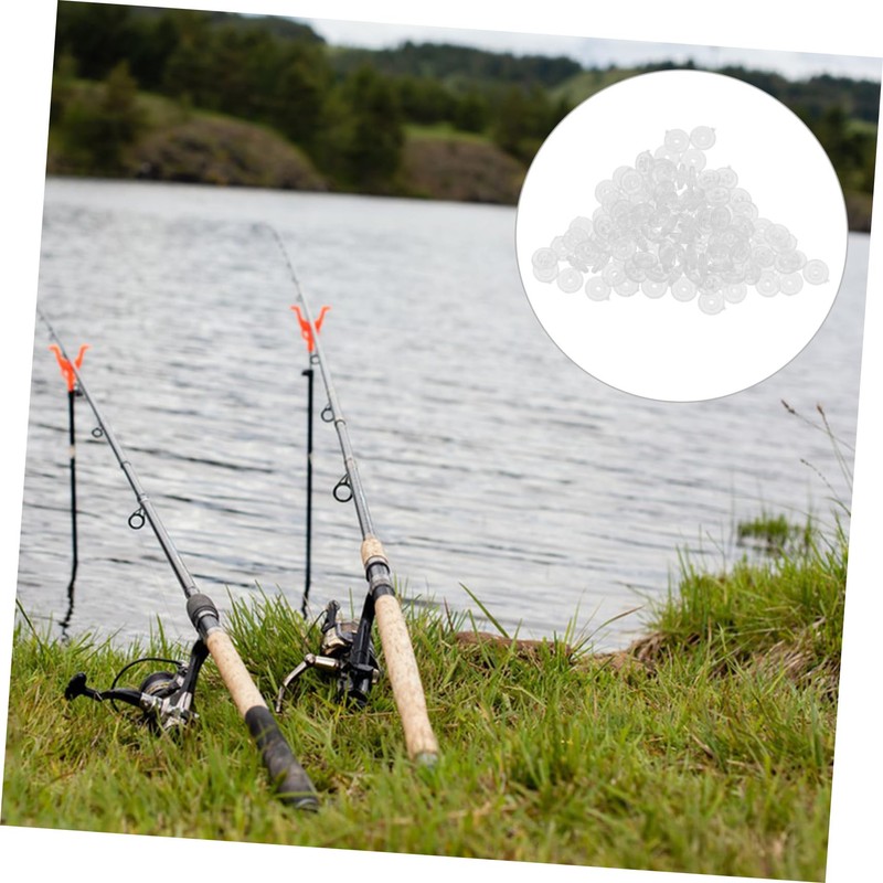 BESPORTBLE 100Pcs Fishing Line Discs Durable Lure Stoppers for Fishing