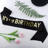 Black It's My Birthday Sash for Men Women Happy Birthday