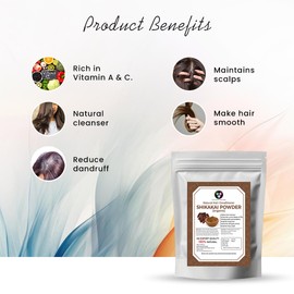 Aayuleubeda Badi Care ABC Pure Shikakai (Acacia Concinna) Powder for Hair Excellent Hair Shine Conditioner for Damaged Dry Itchy Scalp Cleanser Promotes Healthy Hair Growth -100gm
