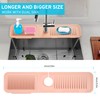 TUYOART 24 Inch Longer Kitchen Sink Splash Guard,Silicone Sink Mat