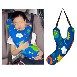 Kids Travel Pillow Car Seat Belt Head Neck Support Cushion Soft Y-Shaped Headrest Sleeping Pillow Universal Car Seat Belt Cushion Adjustable Car Seat Strap Cover Pad Protector for Car Travel Journey