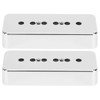 2-Piece Pickup Cap, Pickup Cover, Silver-Plated ABS Musical Instrument Accessory