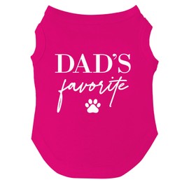 Dad's Favorite Father's Day Dog Tee Shirt Sizes for Puppies, Toys, and Large Breeds (Hot Pink, 6X-Large 757)